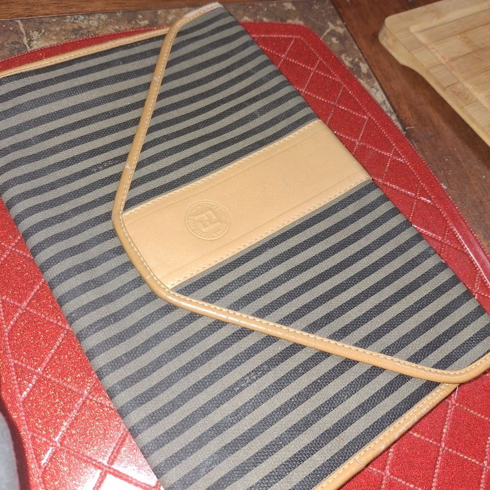 Vintage Fendi Striped Envelope bag